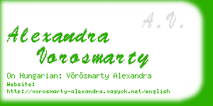 alexandra vorosmarty business card